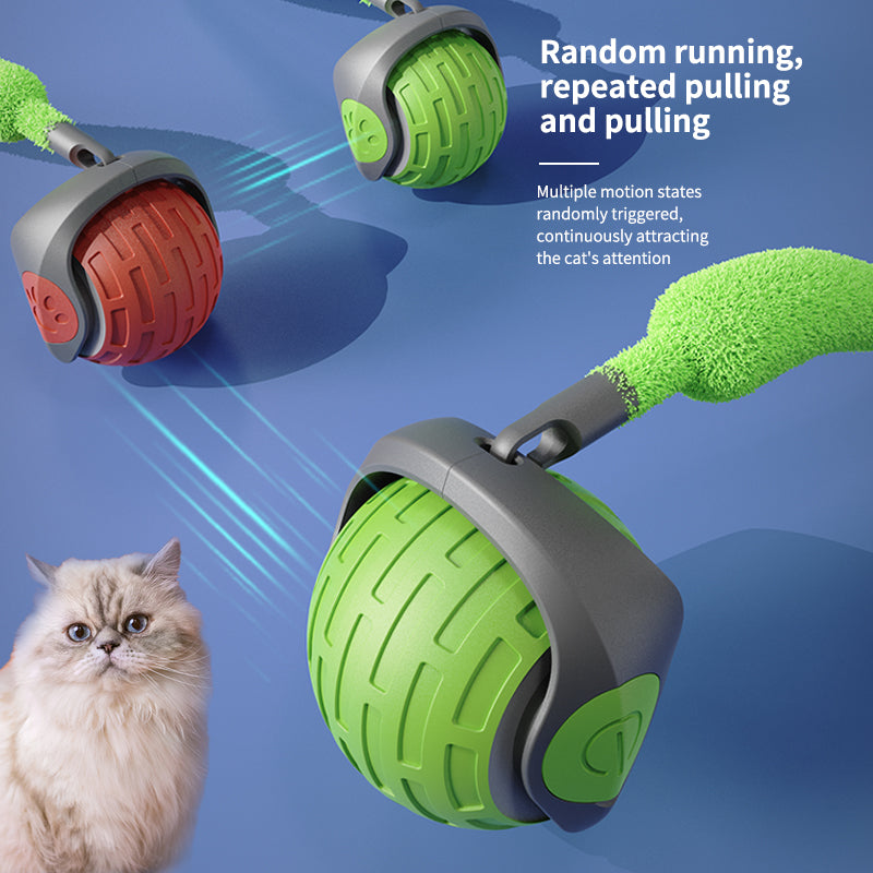 USB 可充电室内随机跑猫搞笑自动旋转滚动玩具智能宠物逗猫球
