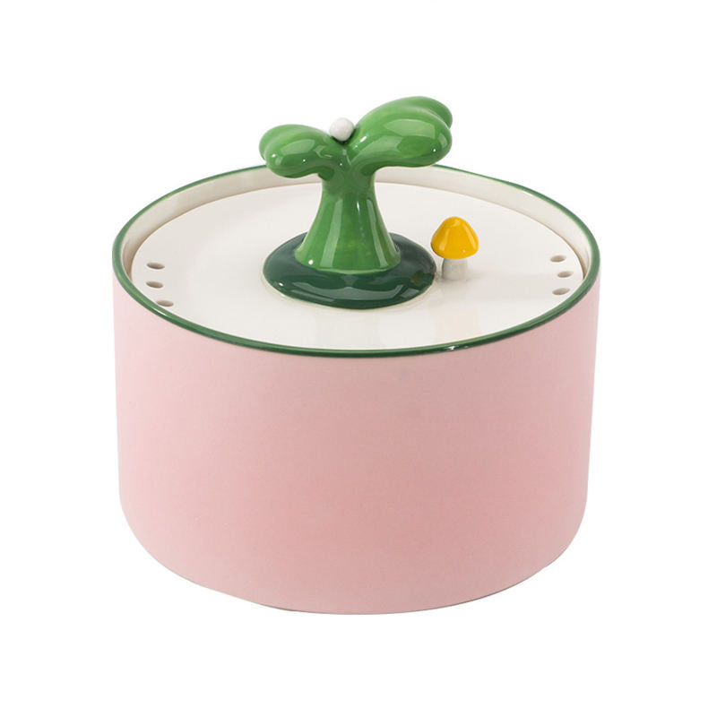 Automatic Ceramic Cats-Dogs Water Fountain - USB-Powered with Circulating Flow