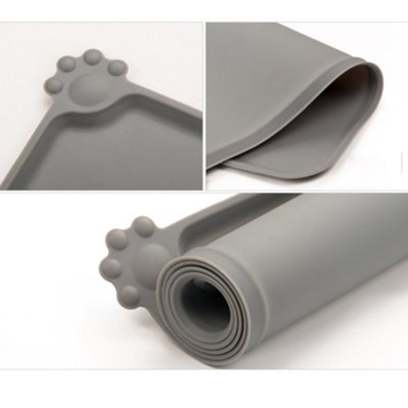 Waterproof Silicone Pet Mat for Feeding Bowls and Water Fountains
