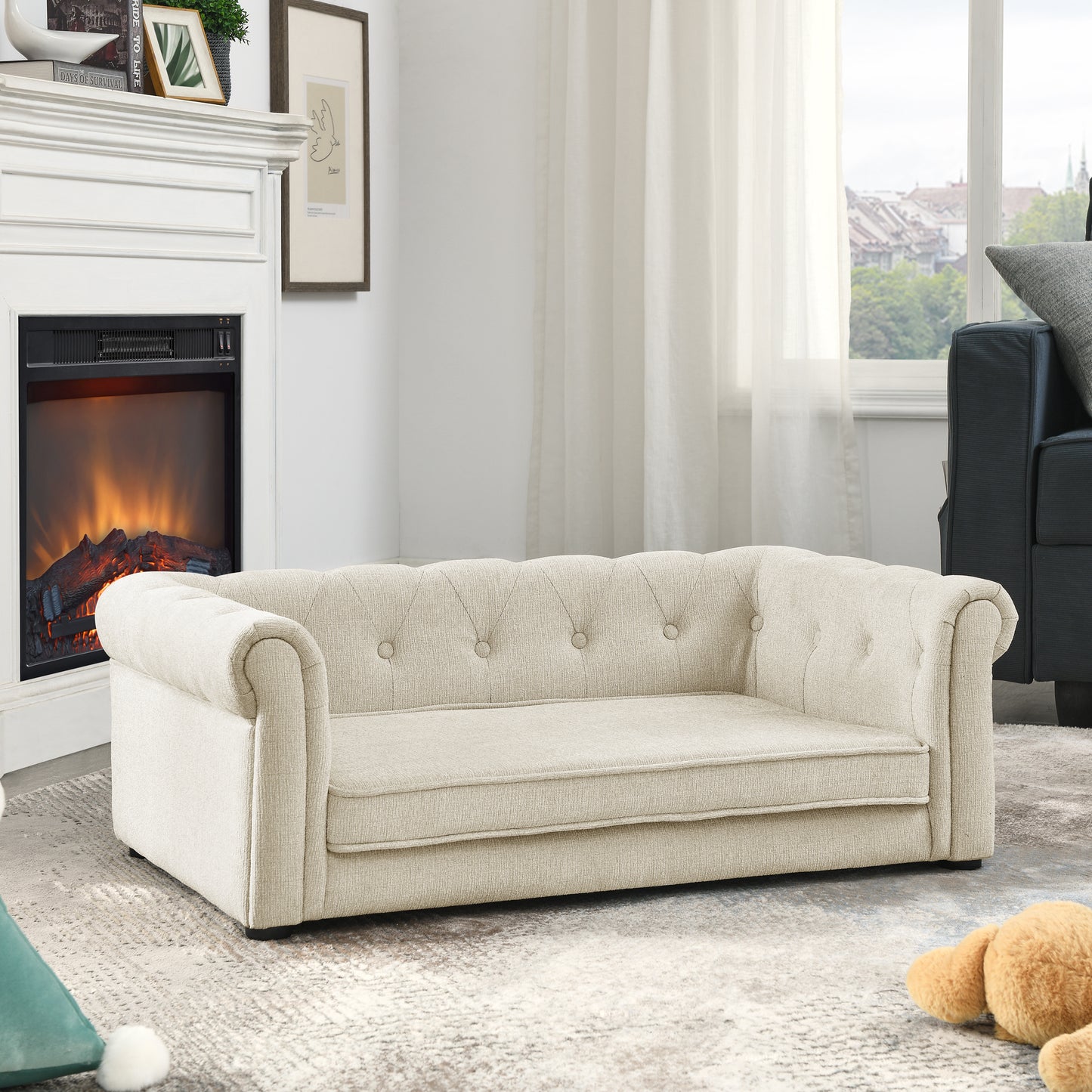 Elegant Elevated Dog Sofa - A Must-Have for Your Dog's Comfort