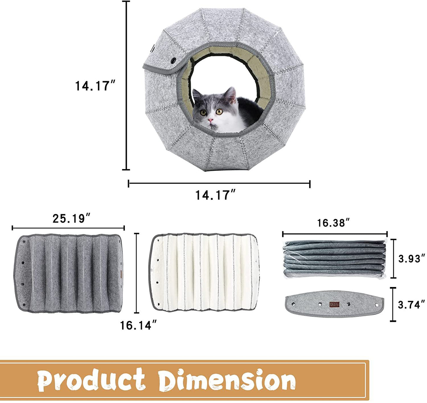 7-in-1 Foldable Breathable Cat Bed & Tunnel Cave – 4 Colors