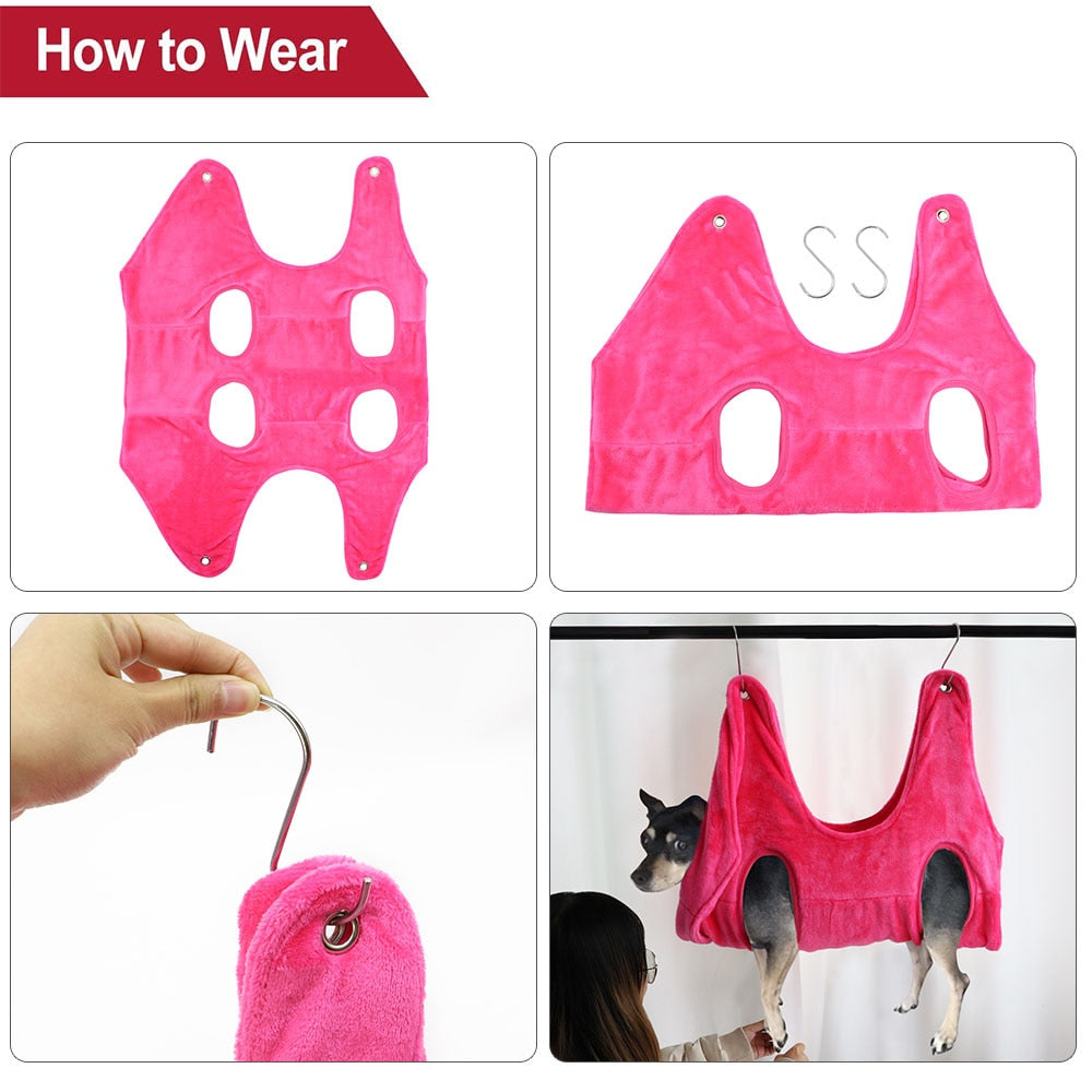 Pet Grooming Hammock Helper for Cats & Small Dogs - Nail Trimming, Bathing, and Restraint Bag