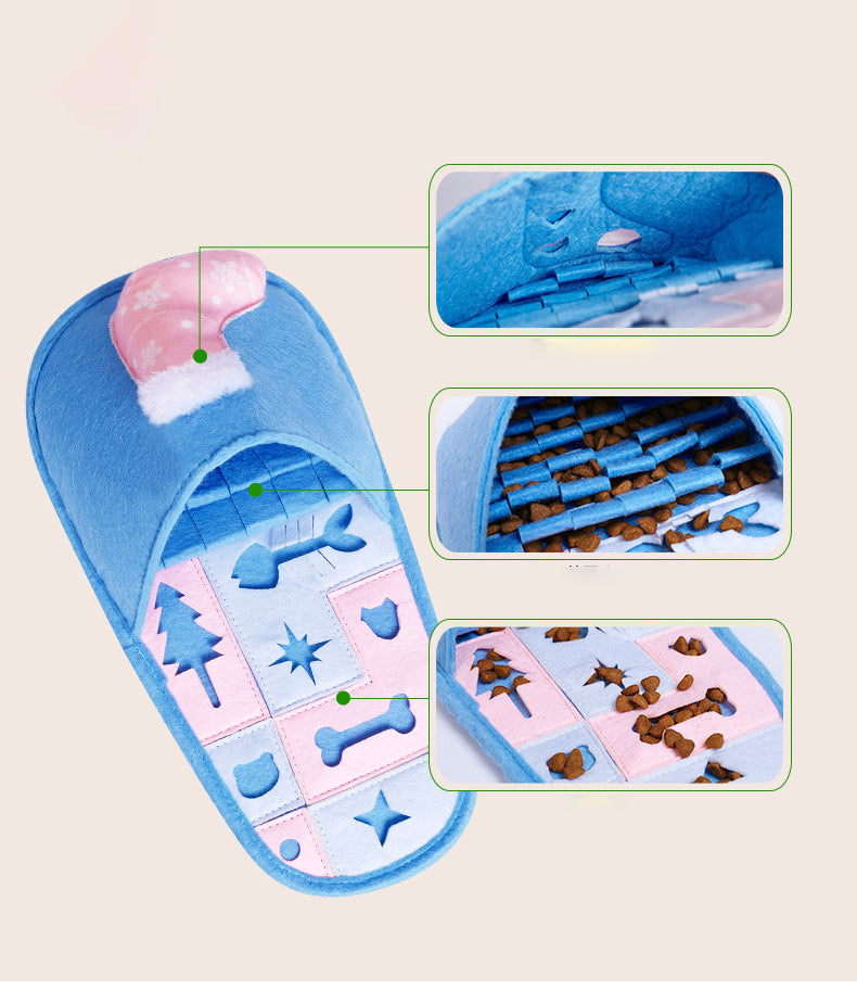 Pet Sniff Slippers – Engaging Sniffing Toy for Dogs, Winter Holiday Pet Gift