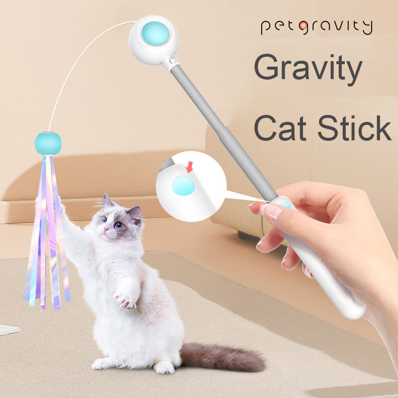 Fishing Rod Pet Laser Cat Cudgel Cat Feather Replacement Can Add Cat Mint Pet Supplies Kitten Toys