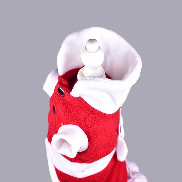 Bow Knot Santa Claus Costume for Pets – Festive and Adorable