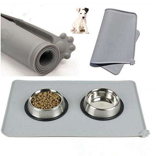 Waterproof Silicone Pet Mat for Feeding Bowls and Water Fountains