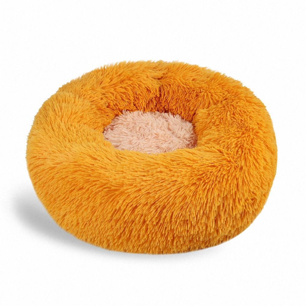 Round Long Plush Pet Bed for Cats and Dogs – Cozy Pet Bed in 7 Colors - 5 Sizes
