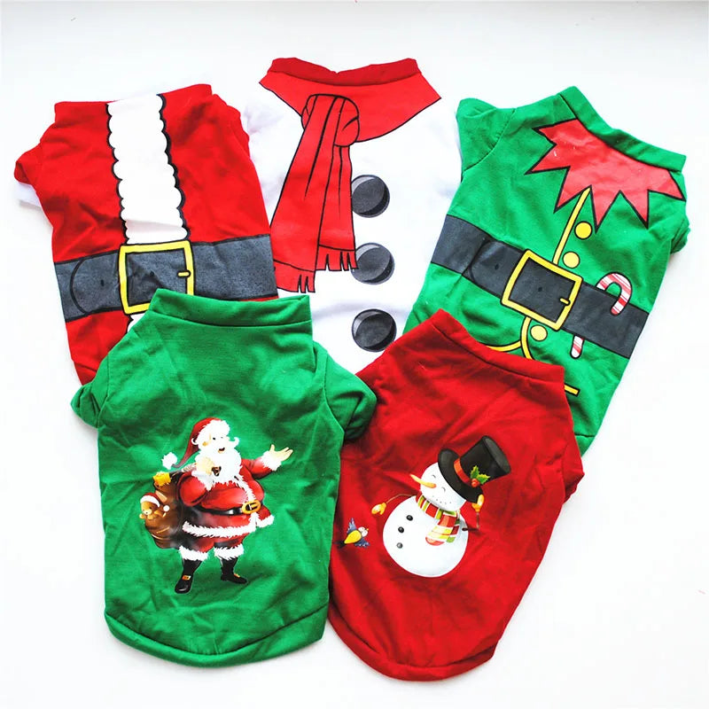 Holiday Dog Clothes - Cotton Pet Outfits for Small to Large Dogs