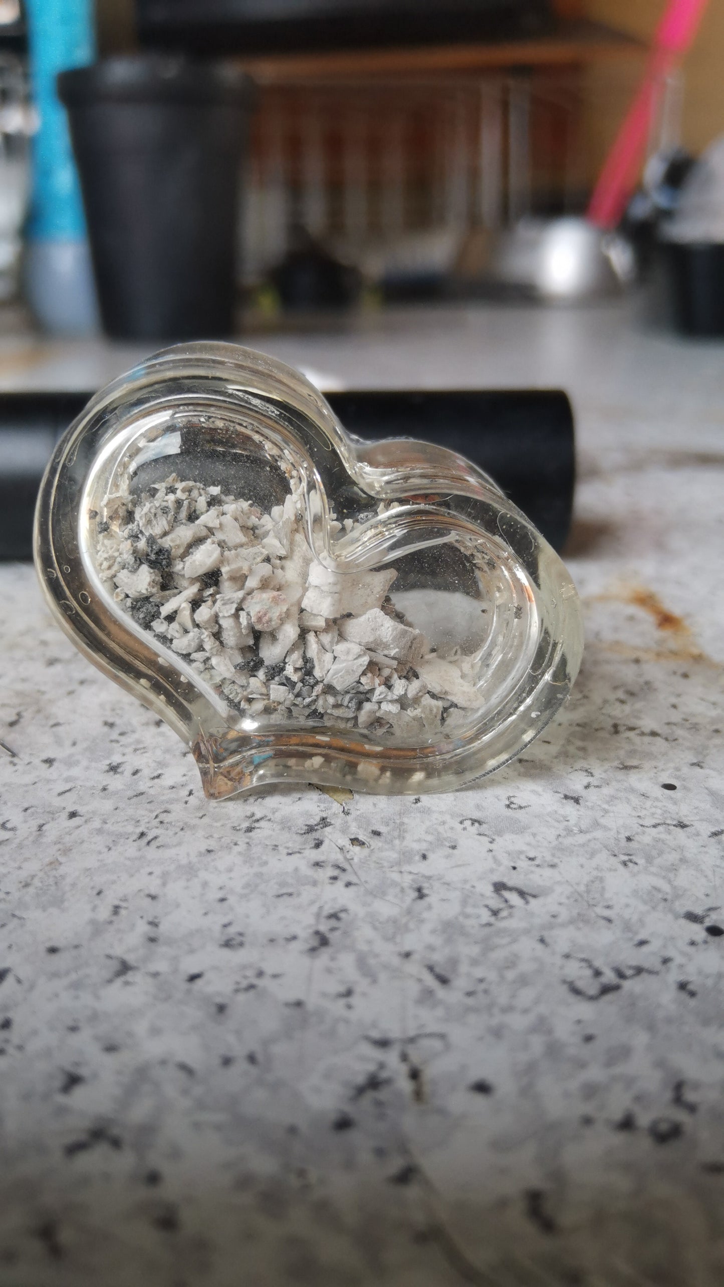 Custom Memorial Resin Heart – 4" Handmade Tribute to Your Beloved Pet