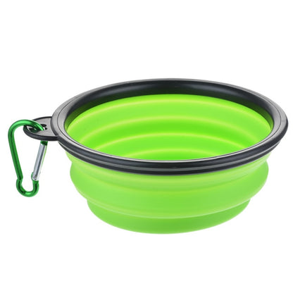 Collapsible Silicone Dog Travel Bowl - 350ml Portable Food & Water Container in 24 Colors