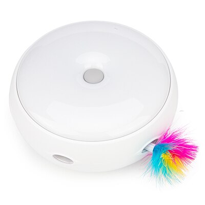 Smart Spinning Cat Toy - Interactive Donut Mouse Catcher with Teasing Feather for Endless Playtime!