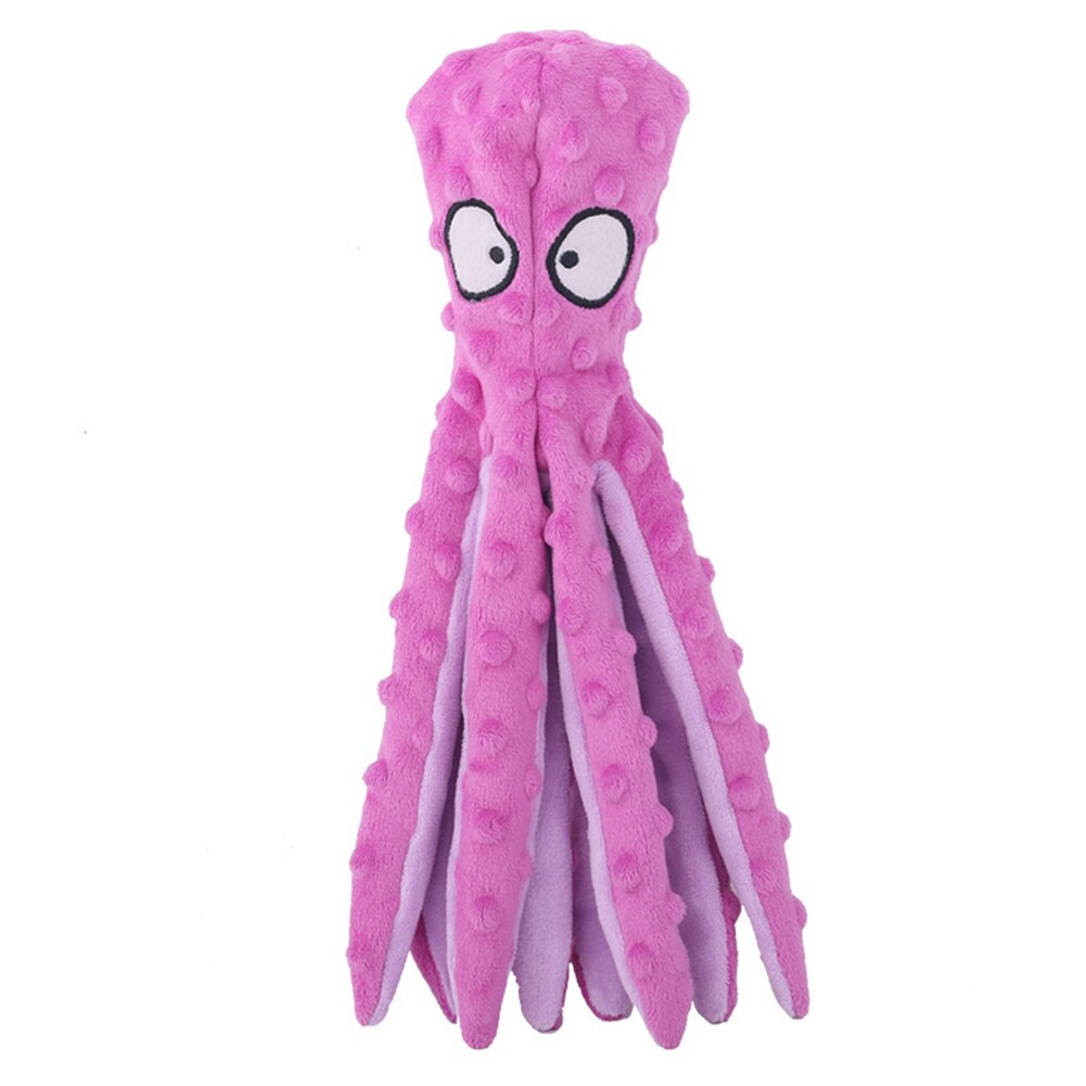 Octopus Sound Pet Toy Stuffed Plush Squeaky Interactive Dog Toys