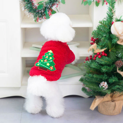 Winter Holiday Dog Sweater | Cozy Fleece Clothing for Small Dogs | 6 Festive Designs & 5 Sizes