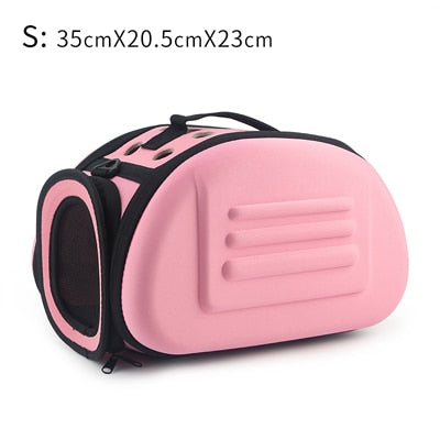 Portable Pure Color Pet Carrier Bag - Foldable Travel Shoulder Bag