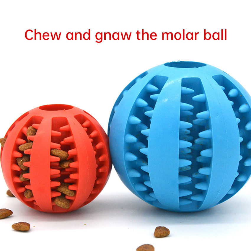 Dog Tooth Grinding Ball – Bite-Resistant, Treat Dispensing & Teeth Cleaning Toy