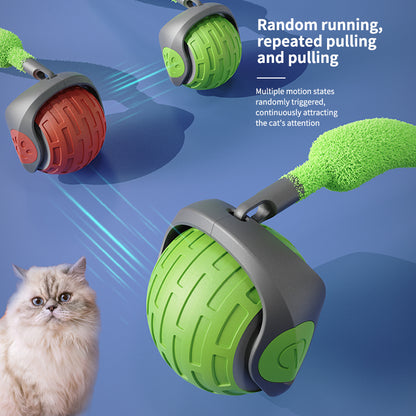 Juguete giratorio automático divertido para gatos de interior, recargable por USB, pelota para burlarse de mascotas