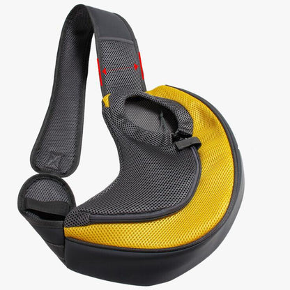 Comfy Mesh Pet Carrier Sling – Hands-Free Strap Bag