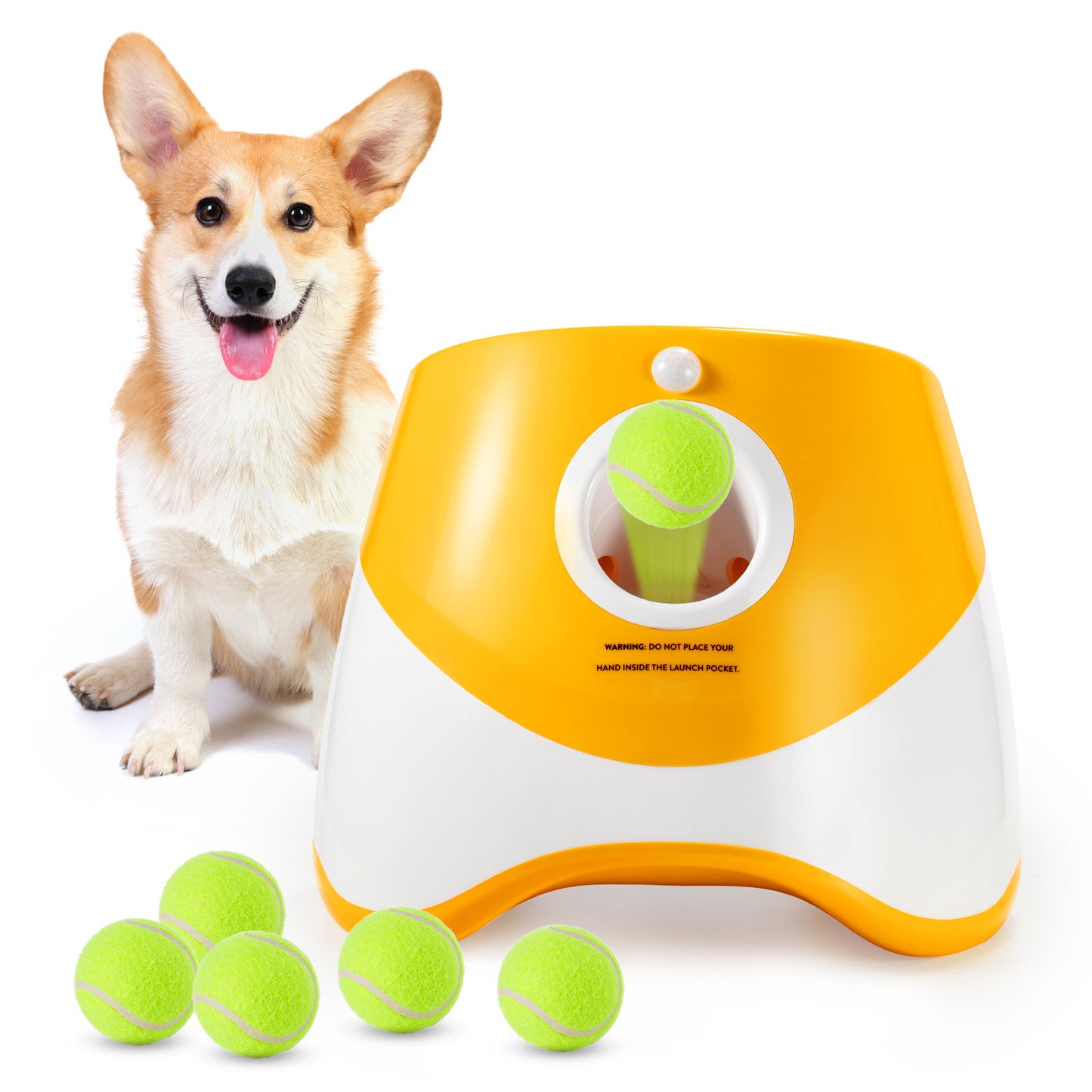 Durable Electric Interactive Mini Tennis Ball Launcher for Dog Training and Fetch Play