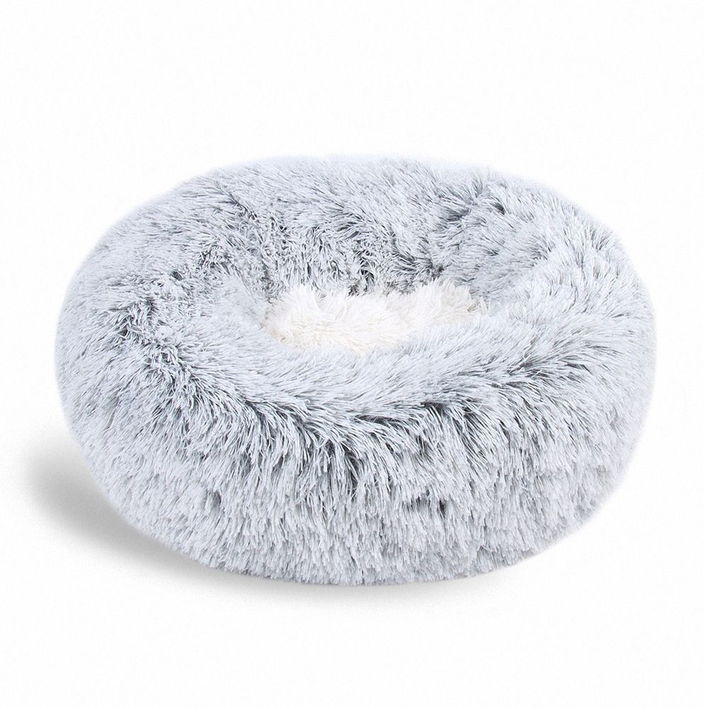 Round Long Plush Pet Bed for Cats and Dogs – Cozy Winter Sleeping Bed in 7 Colors and 5 Sizes