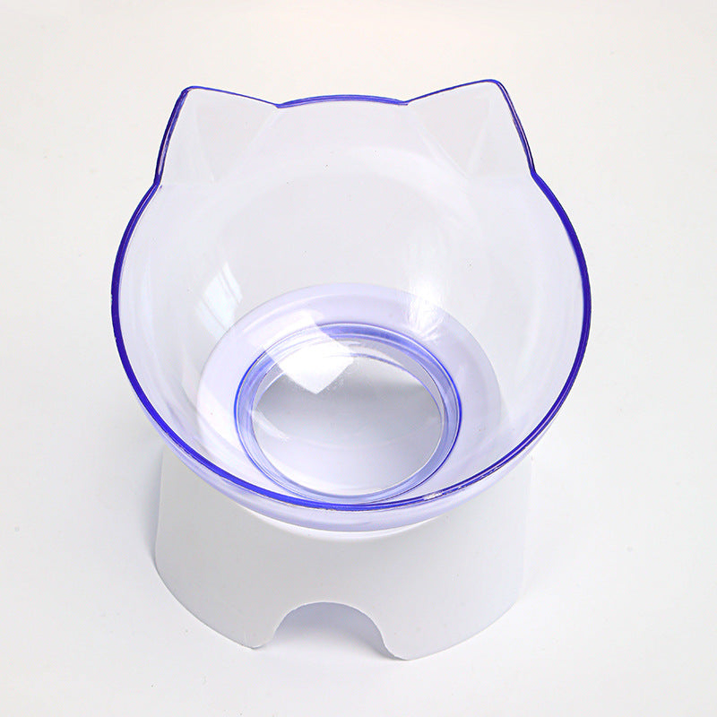 Ergonomic Cat Feeding & Water Bowl – Double Transparent Cat Ear Bowls