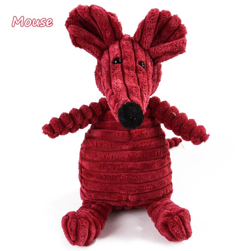 Small Squeaky Plush Dog Toys - Monkey, Bear, Lion - Rope Chew Toy for Puppies