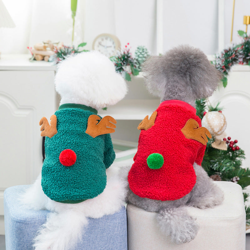 Winter Holiday Dog Sweater | Cozy Fleece Clothing for Small Dogs | 6 Festive Designs & 5 Sizes