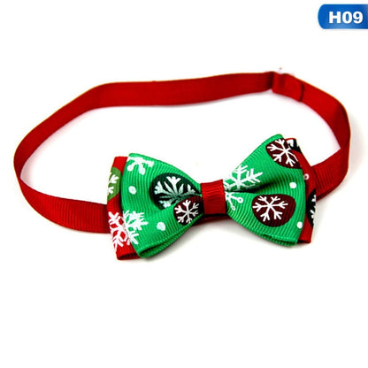 Adjustable Holiday Pet Collar with Bow Tie – Festive Accessory for Cats and Dogs