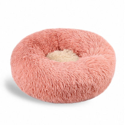 Round Long Plush Pet Bed for Cats and Dogs – Cozy Winter Sleeping Bed in 7 Colors and 5 Sizes