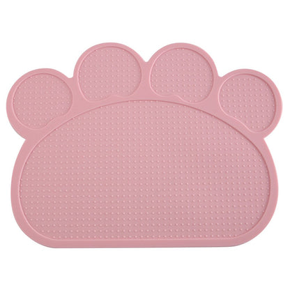 Paw-Shaped Waterproof Silicone Pet Feeding Mat