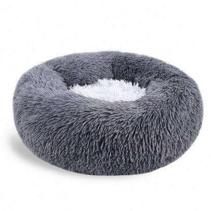 Round Long Plush Pet Bed for Cats and Dogs – Cozy Winter Sleeping Bed in 7 Colors and 5 Sizes