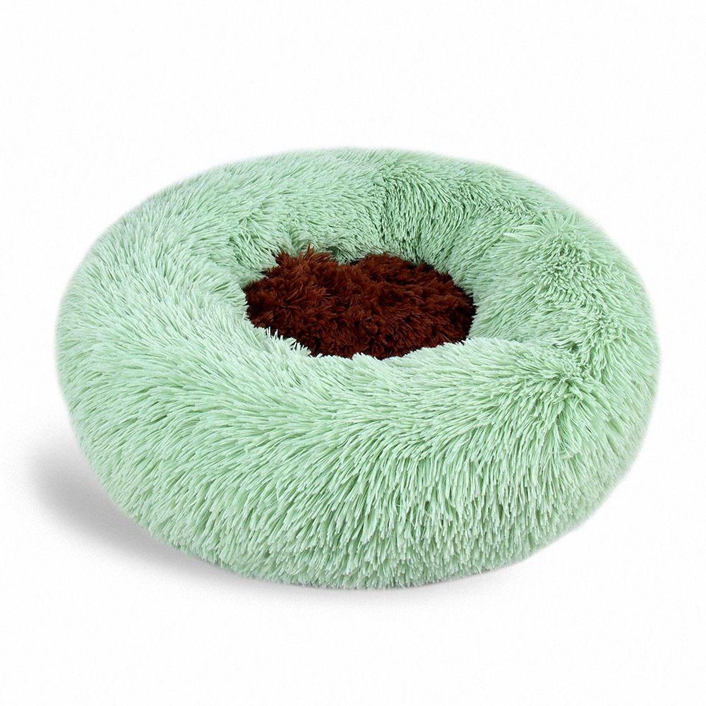 Round Long Plush Pet Bed for Cats and Dogs – Cozy Winter Sleeping Bed in 7 Colors and 5 Sizes