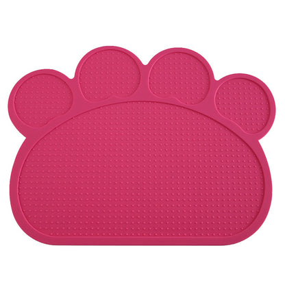 Paw-Shaped Waterproof Silicone Pet Feeding Mat