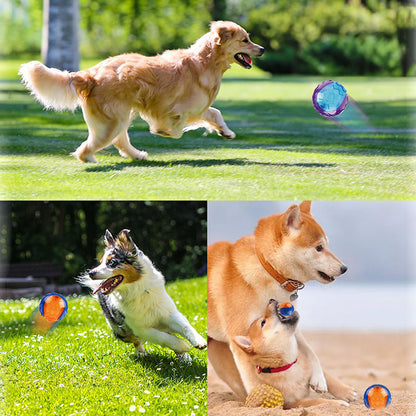 HOOPET Squeaky Rubber Dog Ball – Bouncy, Floating, & Durable Chew Toy