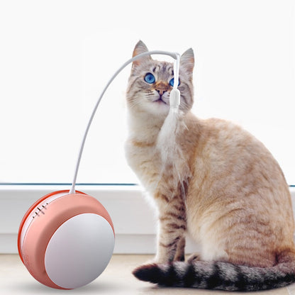 Funny Cat Tumbler Toy – Swing, Chase, and Play! Interactive Balance Car with Sound, Light, and Feather Fun for Kittens and Cats