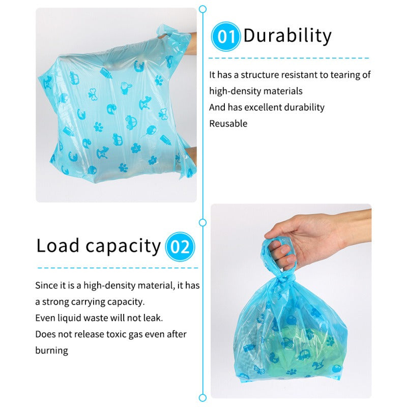 Biodegradable Dog Poop Bags – 100/120 Pack, Best-Style, HDPE+D2W