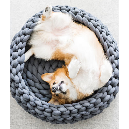 Braided Pet Bed - Cozy Indoor Pet Bed for Dogs and Cats