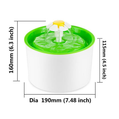 Automatic Flower Pet Drinking Fountain – Electric Water Dispenser with Filter for Cats and Dogs