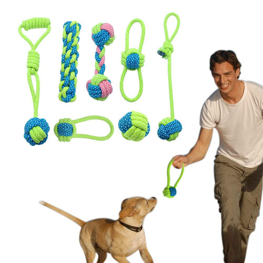 Cotton Rope Dog Toy for Chewing, Tug, and Toss Games – Dental Health Helper