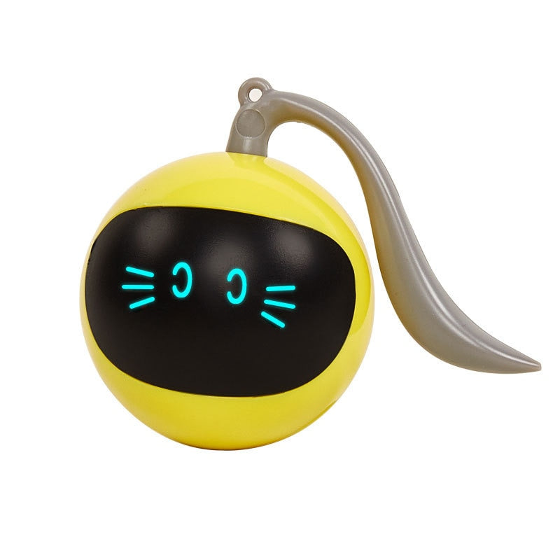 USB Rechargeable Smart Jumping Ball - Self-Rotating, Interactive Toy for Cats, Dogs, and Kids