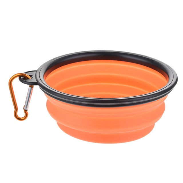 Collapsible Silicone Dog Travel Bowl - 350ml Portable Food & Water Container in 24 Colors