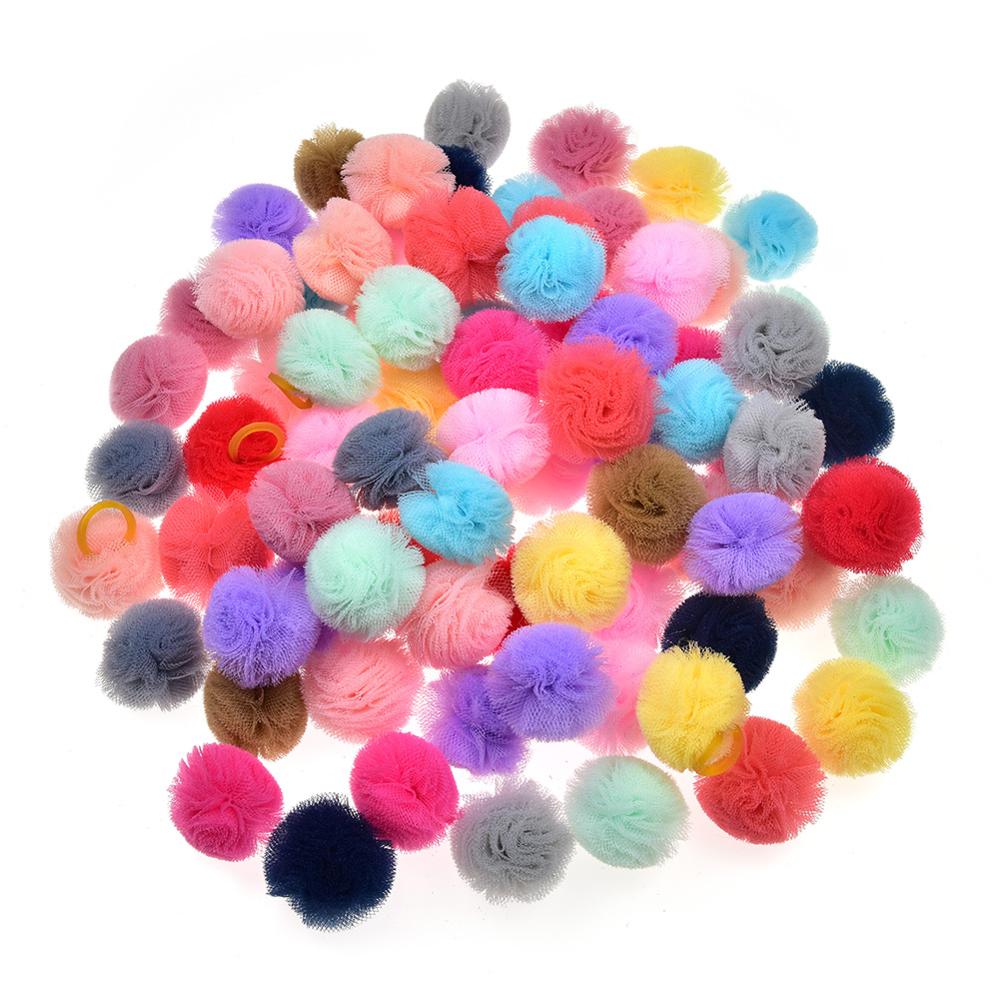 Cutes Dog Hair Bows and Pom-poms – Assorted Colors-Grooming Accessories for Cats & Dogs