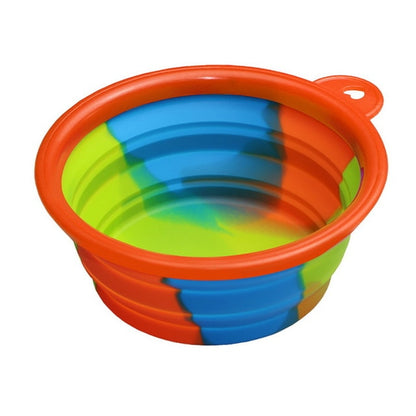 Collapsible Silicone Dog Travel Bowl - 350ml Portable Food & Water Container in 24 Colors