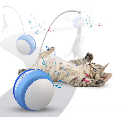 Funny Cat Tumbler Toy – Swing, Chase, and Play! Interactive Balance Car with Sound, Light, and Feather Fun for Kittens and Cats