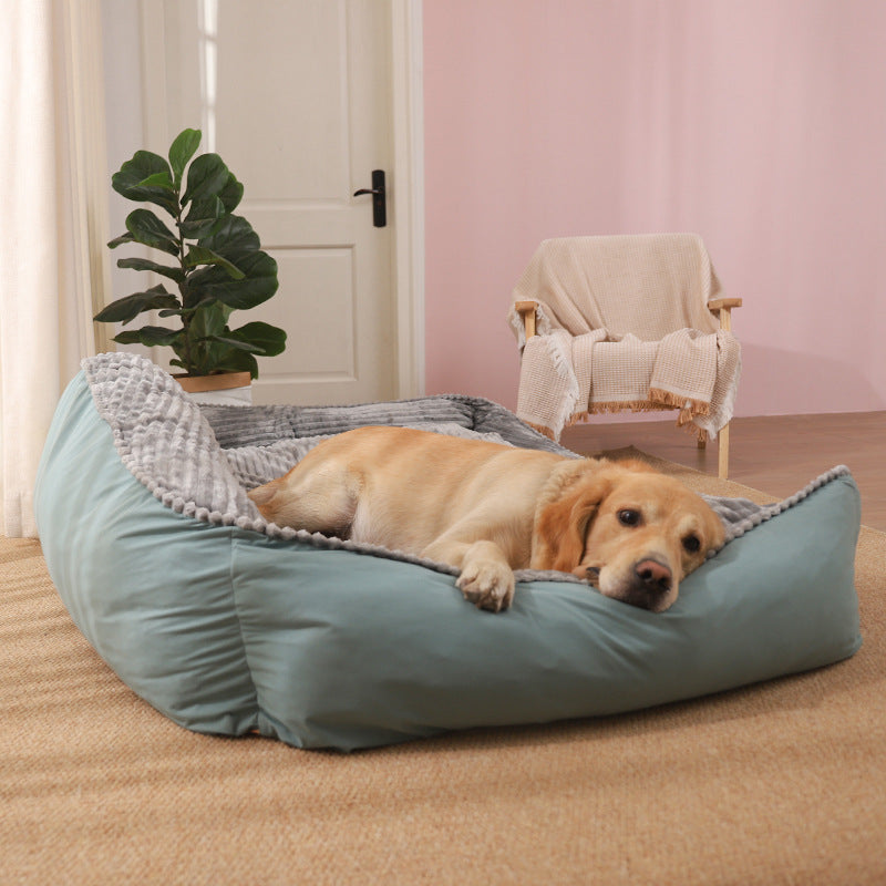 Dog Bed Large Dog Winter Warm Pet Mat Golden Hair Pet Winter Sofa Dog Cushion Four Seasons Universal Dog Bed