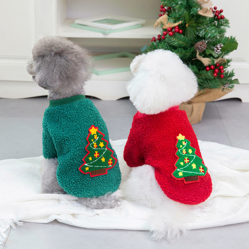 Winter Holiday Dog Sweater | Cozy Fleece Clothing for Small Dogs | 6 Festive Designs & 5 Sizes