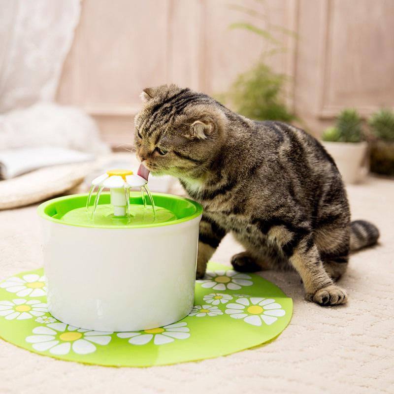 Automatic Flower Pet Drinking Fountain – Electric Water Dispenser with Filter for Cats and Dogs