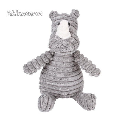 Small Squeaky Plush Dog Toys - Monkey, Bear, Lion - Rope Chew Toy for Puppies