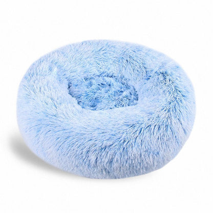 Round Long Plush Pet Bed for Cats and Dogs – Cozy Winter Sleeping Bed in 7 Colors and 5 Sizes