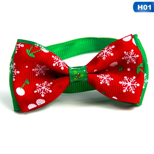 Adjustable Holiday Pet Collar with Bow Tie – Festive Accessory for Cats and Dogs