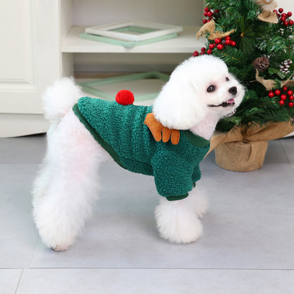 Winter Holiday Dog Sweater | Cozy Fleece Clothing for Small Dogs | 6 Festive Designs & 5 Sizes